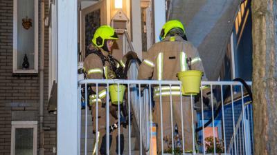 Brand op balkon van woning
