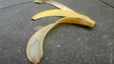 banaan-schil-glijden