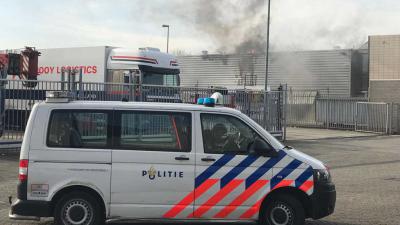 Grote brand bedrijf Schiedam