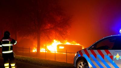 Foto van brand in caravan | Archief EHF