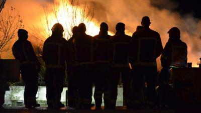 Grote brand verwoest bedrijfspand in Tubbergen