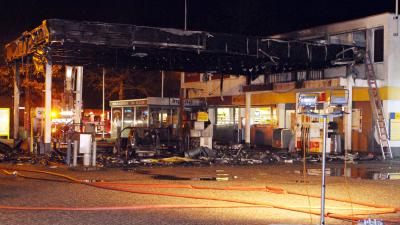 foto van brand shell station | Hendriks Multumedia