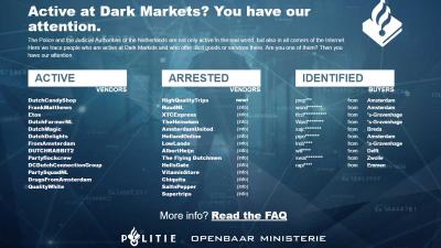 Darknet website door politie en OM gelanceerd 