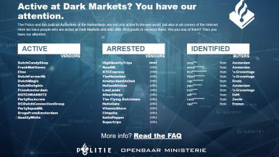 Darknet website door politie en OM gelanceerd 