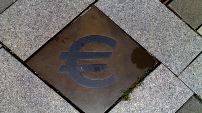 Foto van euro teken tegel | Archief EHF