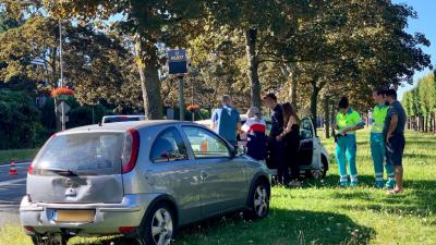 Foto van kettingbotsing in Schiedam