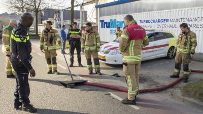 Afsluitingen na grote lekkage zwavelzuur