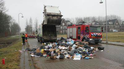 Brand in vuilniswagen