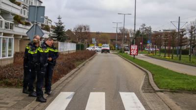 Man schrikt en valt na hard remmen auto