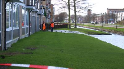 Breuk in waterleiding in Maassluis