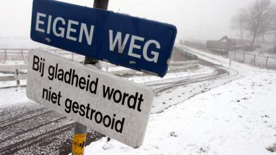 Opnieuw waarschuwing voor gladde wegen