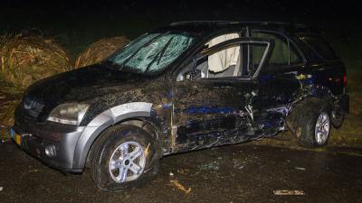 Bestuurder bekneld in voertuig na eenzijdig verkeersongeval in Haaren