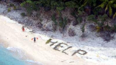 Schipbreukelingen gered van onbewoond eiland door spellen van 'HELP'
