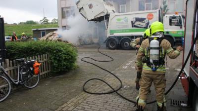 brand, vuilniswagen, hoverboard