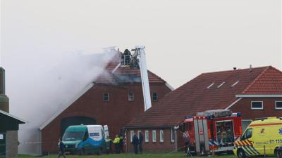 Kalveren omgekomen bij schuurbrand in Veendam