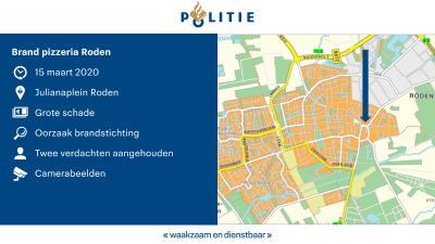 brandstichting pizzeria Roden