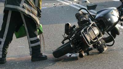 Foto van motor ongeval brandweerman | Archief EHF