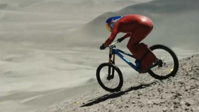 Met 167,6 km/u op standaard mountainbike van berg af