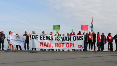 SP viert afscheidsfeestje: “NAM, rot op!”