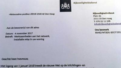 'Nepbrief' Rijksveiligheidsdienst is stunt van Bits of Freedom