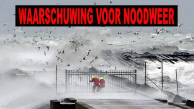 Rijkswaterstaat en KNMI waarschuwen voor storm langs de kust en winterse neerslag