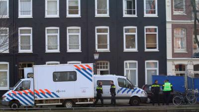 Grote politieactie gaande Houtmankade Amsterdam