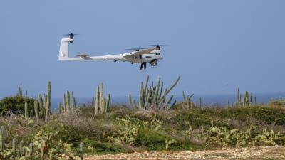 Een van de drones waarmee is gevlogen, is de Vector