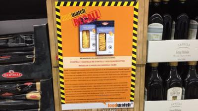 Recall pasta's ALDI door foodwatch