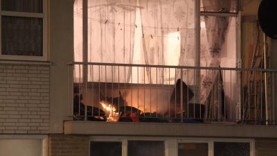 brand op balkon
