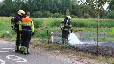 Voorbijganger dooft bermbrand