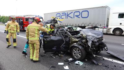 Foto van ongeval op A58