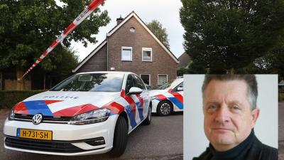 Politieauto's voor woning waar misdrijf is gepleegd