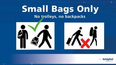 'Small bags only' doorgangen op Schiphol langer en vaker open