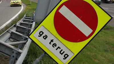 Spookrijder veroorzaakt ongeval op A58. Twee mensen gewond