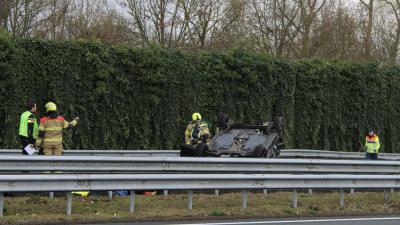 snelweg-auto-brandweer