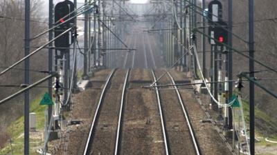 Foto van spoor trein rails perspectief | Archief EHF