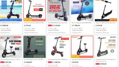 Elektrische step van de weg gehaald die 104 kilometer per uur haalt