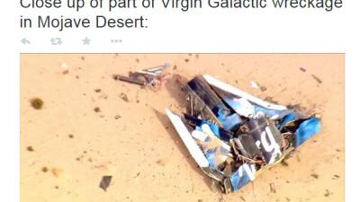 Ruimtevliegtuig SpaceShip Two neergestort