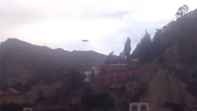 Ufo boven gebergte in Bolivia gespot