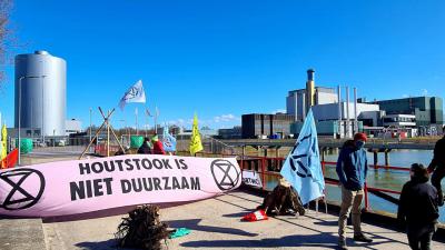 demonstratie bij biomassacentrale Vattenfall