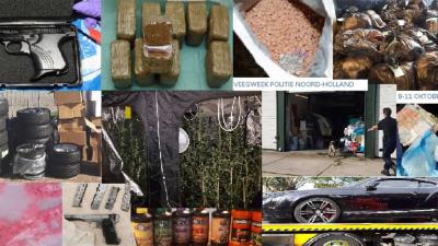 Productieve 'veegweek': wapens, geld, auto's en drugs gevonden