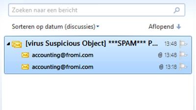 Agressief virus via nep-mail uit naam van Christine le Duc 