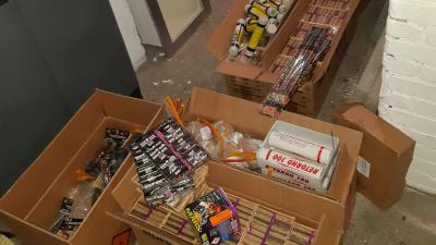 in beslag genomen vuurwerk