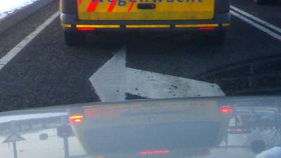 ANWB-Wegenwachter aangereden op vluchtstrook A7 Wieringerwerf